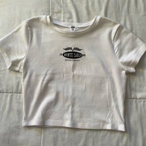 Garage white baby tee in size medium